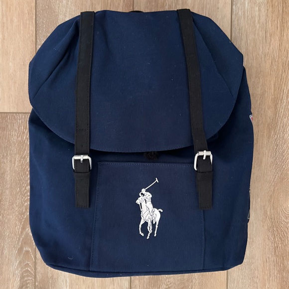 Polo by Ralph Lauren Navy Canvas Backpack